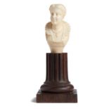 A NORTHERN EUROPEAN IVORY BUST OF A LADY, LATE 19TH C possibly intended to represent Mary Queen of