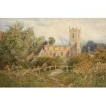 GEORGE HODGSON (1847-1921) ST GILES' CHURCH WEST BRIDGFORD signed, dated 1893 and inscribed,