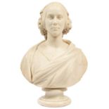 EDGAR GEORGE PAPWORTH THE YOUNGER (1832-1927) PORTRAIT BUST OF A YOUNG WOMAN statuary marble, 44cm h