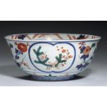 A JAPANESE IMARI BOWL, EDO PERIOD, 18TH C 21cm diam++Localised wear, not cracked or chipped