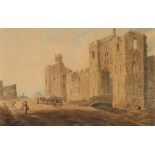 FRANCIS NICHOLSON, OWS (1753-1844) THE KING'S GATE CARNARVON CASTLE watercolour, 20.5 x 32cm++