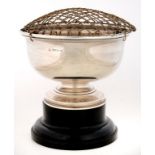 A GEORGE V SILVER ROSE BOWL, 10CM H, BIRMINGHAM 1926, 4OZS 15DWTS