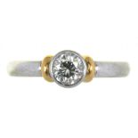 A DIAMOND SOLITAIRE RING IN PLATINUM, MARKED 0.50CT, 6.25G, SIZE Q ++GOOD CONDITION