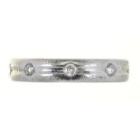 A DIAMOND RING IN PLATINUM, 6.7G, SIZE N ++GOOD CONDITION