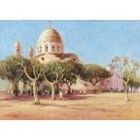 ROBERT HERDMAN-SMITH ARWA (1879-1945) AN ALGERIAN MOSQUE, signed, watercolour, 19 x 26.5cm ++Foxed