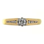 A DIAMOND RING IN 18CT GOLD, MARKED DIA .25, 2.8G, SIZE L ++GOOD CONDITION