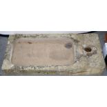 AN EARLY 19TH C STONE SINK, 107 X 52CM