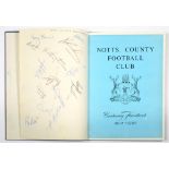 BOOK. NOTTS COUNTY FOOTBALL CLUB CENTENARY HANDBOOK 1962, SIGNED BY THE TEAM AND EXTRA ILLUSTRATED