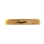 A 9CT GOLD WEDDING RING, 2.3G, SIZE N++GOOD CONDITION