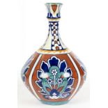 FREDERIC RHEAD. AN H. J. WOOD BURSLEY WARE 'BAGDAD' VASE, EARLY 20TH C, 32CM H, PRINTED MARK++Good