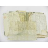 FRANCE. A QUANTITY OF 18TH - EARLY 19TH C AUTOGRAPH LETTERS SIGNED AND MSS, PARCHMENT AND OTHER