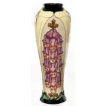 A MOORCROFT FOXGLOVE VASE, DESIGNED BY RACHEL BISHOP, 1993, 37CM H, IMPRESSED AND PAINTED MARKS,