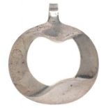 HENNING KOPPEL. A GEORG JENSEN SILVER PENDANT 121, 63MM, MAKER'S MARK, 26G++Good second hand