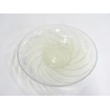 POISSONS. A LALIQUE SEMI-OPALESCENT GLASS BOWL, 28.5CM DIAM, MOULDED MARK++GOOD CONDITION