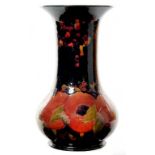 A MOORCROFT POMEGRANATE VASE, C1920, 32CM H, IMPRESSED MARKS, PAINTED SIGNATURE ++Hairline crack and