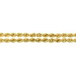 A GOLD CHAIN, MARKED 750, 80CM, 19G++GOOD CONDITION