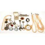 A VICTORIAN SILVER LEVER WATCH, LONDON 1865, A VICTORIAN SILVER LOCKET, SEVERAL OTHER ARTICLES OF