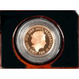 GOLD COIN. PROOF SOVEREIGN 2017, CASED