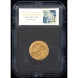 GOLD COIN. SOVEREIGN 1820, SLABBED