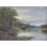 CHARLES HAYWARD, ON THE TRENT NEAR BEESTON, SIGNED AND DATED 80, SIGNED AGAIN AND INSCRIBED ON THE