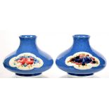 A PAIR OF MOORCROFT PERSIAN VASES, DESIGNED BY WILLIAM MOORCROFT, C1914-20, 9CM H, IMPRESSED