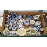 A COLLECTION OF MINIATURE DUTCH DELFT ORNAMENTAL WARE, 20TH C