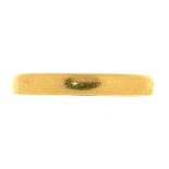 A 22CT GOLD WEDDING RING, LONDON 1993, 2.9G, SIZE O++GOOD CONDITION