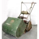 A VINTAGE ATCO 17" LAWNMOWER WITH FOUR STROKE ENGINE AND A HAYTERETTE ROTARY LAWNMOWER