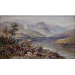 F. ALLEN, HIGHLAND SCENES, A PAIR, BOTH SIGNED, OIL ON CANVAS, 29 X 49CM (2)