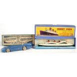 DIE CAST TOYS. DINKY 'QUEEN MARY' 52A BOXED, METAL FATIGUED AND BLUEBIRD LAND SPEED RECORD CAR "