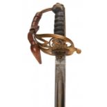 AN 1845/54 PATTERN (ROYAL ARMY MEDICAL CORPS) OFFICER'S SWORD etched blade with GVR cipher, by