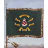 INDIAN SCHOOL, MID 20TH CENTURY THE FLAGS OF INDIAN ARMY BOY'S COMPANIES a set of four, all signed