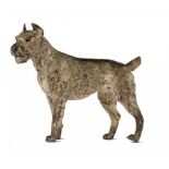 A VIENNESE COLD PAINTED BRONZE MINIATURE SCULPTURE OF A DOG, EARLY 20TH C 11.5cm h++Paint chipped