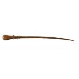 A RHINOCEROS HORN GOAD, SOUTHERN AFRICA, CIRCA LATE 19TH C 58.5cm, 203g ++Good condition