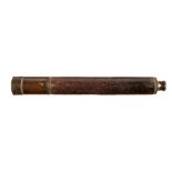 A SCOTTISH BRASS 1 5/8 INCH REFRACTING TELESCOPE, P FEATHERS, DUNDEE, 19TH C single extension with