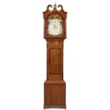 AN ENGLISH OAK AND MAHOGANY EIGHT DAY LONGCASE CLOCK, WILLIAM HEWSON, LINCOLN, SECOND QUARTER 19TH C