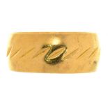 A 22CT GOLD WEDDING RING, LONDON, PROBABLY 1963, 7.2G