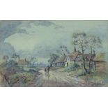 JAMES WALTER GOZZARD, HOMEWARD BOUND, SIGNED, WATERCOLOUR, 13.5 X 21CM