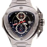 A TONINO LAMBORGHINI SPYDER 8901 STAINLESS STEEL GENTLEMAN'S WRISTWATCH, 55 X 47 MM, BOXED ++GOOD