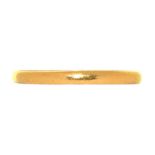 A 22CT GOLD WEDDING RING, BIRMINGHAM 1933, 1.3G, SIZE L++BUILD UP OF DIRT AND GRIME