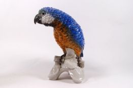 A Goebel porcelain model of a parrot, impressed marks CV 79 and 1967,