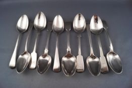 A collection of George III and later small flatware,