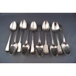 A collection of George III and later small flatware,