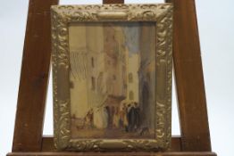 Arderne Clarence, 19th/20th century, Middle Eastern street scene, watercolour,