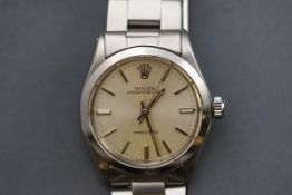 Rolex, Oyster Speedking, Precision, a lady’s/mid size stainless steel bracelet watch,