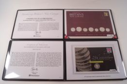 A 2008 UK silver proof collection, Emblems of Britain, cased with certificate,