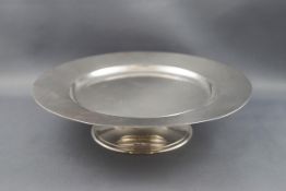 A silver plain round tazza in 17th century style,
