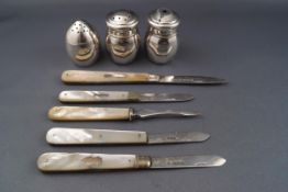 Various small silver & plated items,