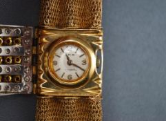 Las/ Delbana Watch, a lady's Swiss ruby and diamond bracelet watch,