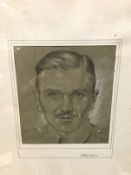 Frank Baber, Portrait of an army officer, pencil and white chalk, signed and dated 1943 lower right,